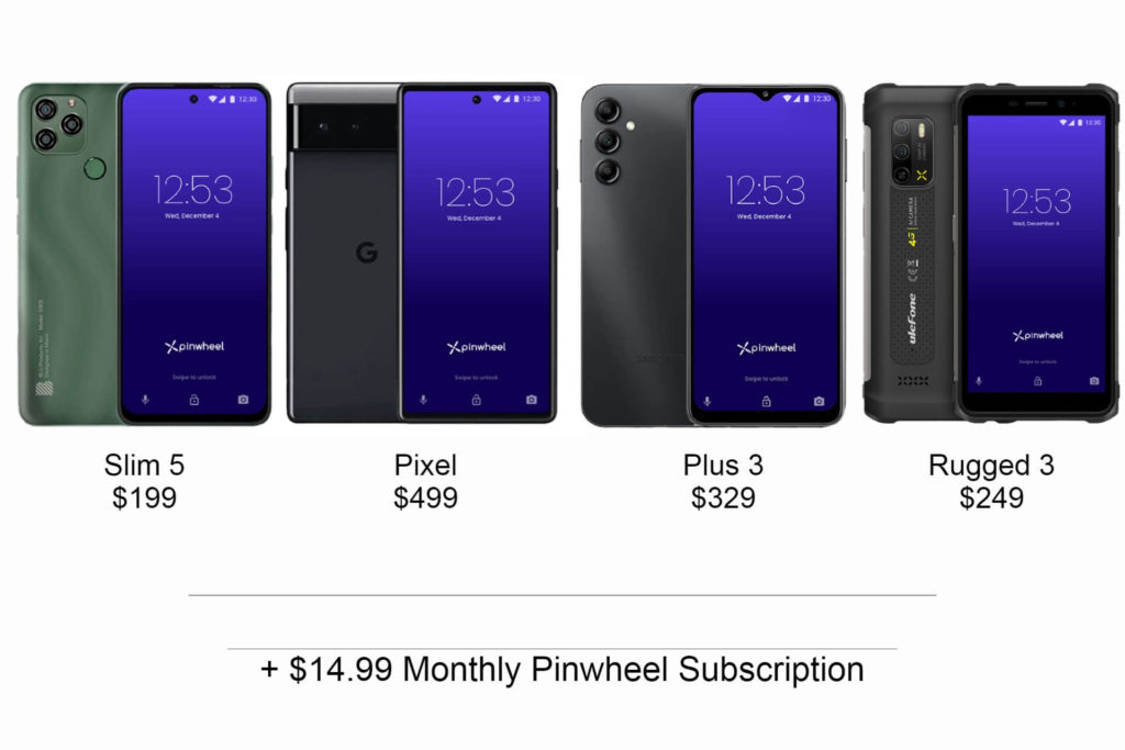 prices of pinwheel phones